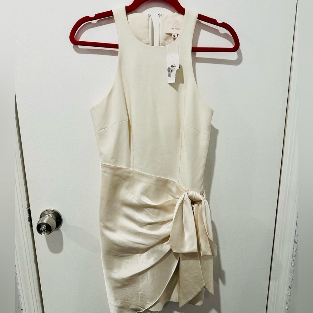 Cinq a Sept Windsor Sash-Tie Mini Dress